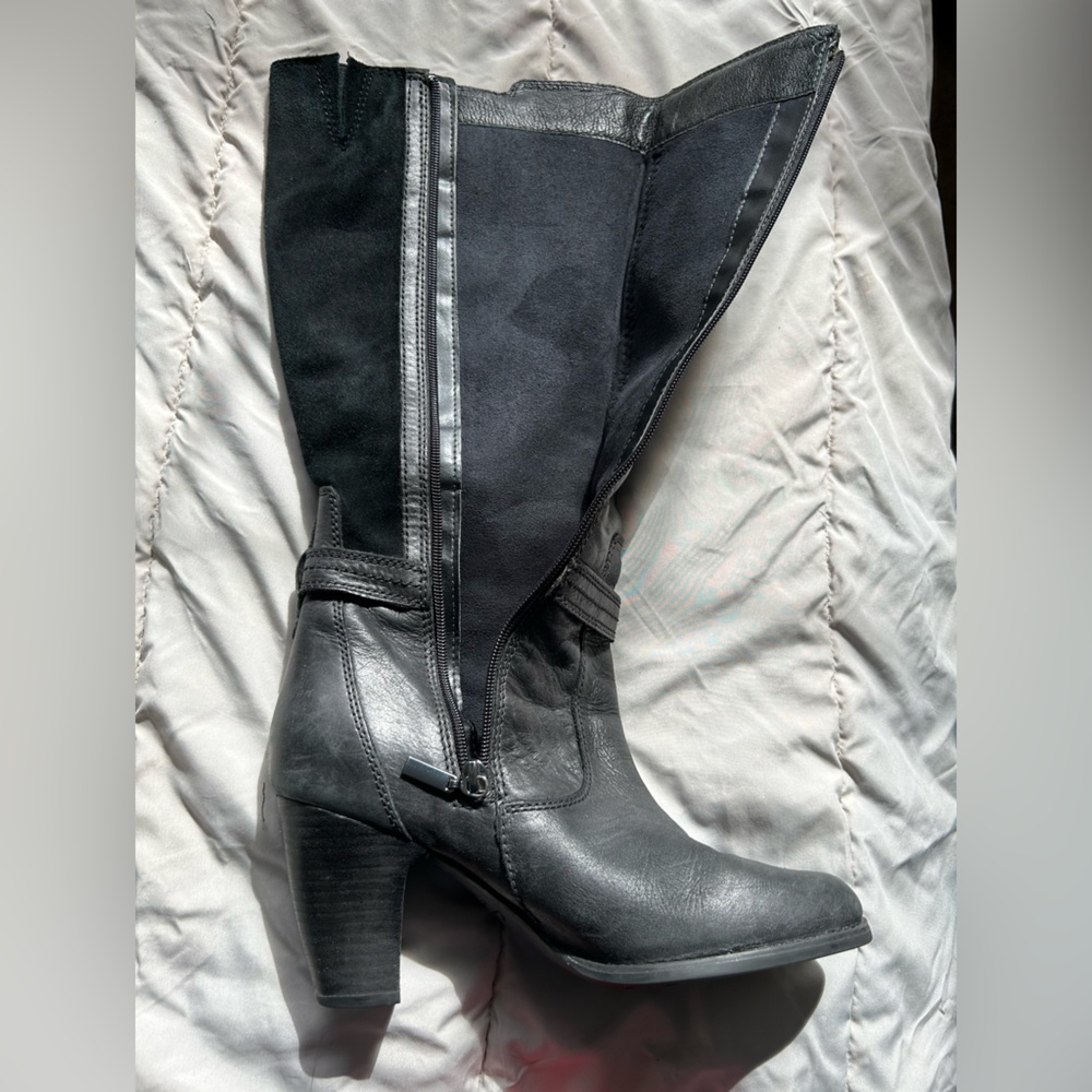 Clarks Charcoal & Black Boots size 8.5 - Picture 7 of 13